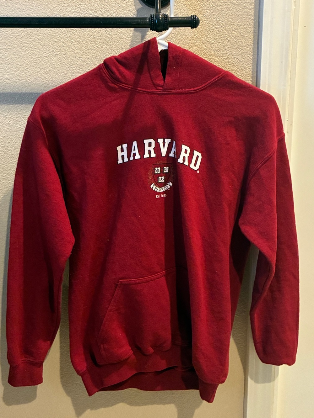 Gildan Harvard Red Hooded Sweatshirt